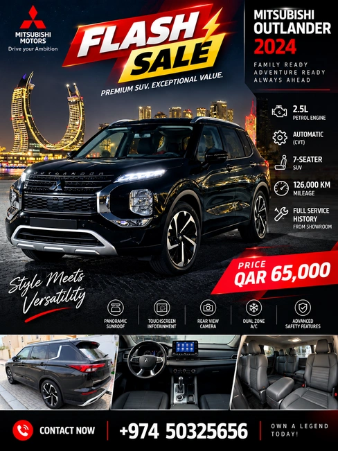 Mitsubishi Outlander Black Full Option  2024